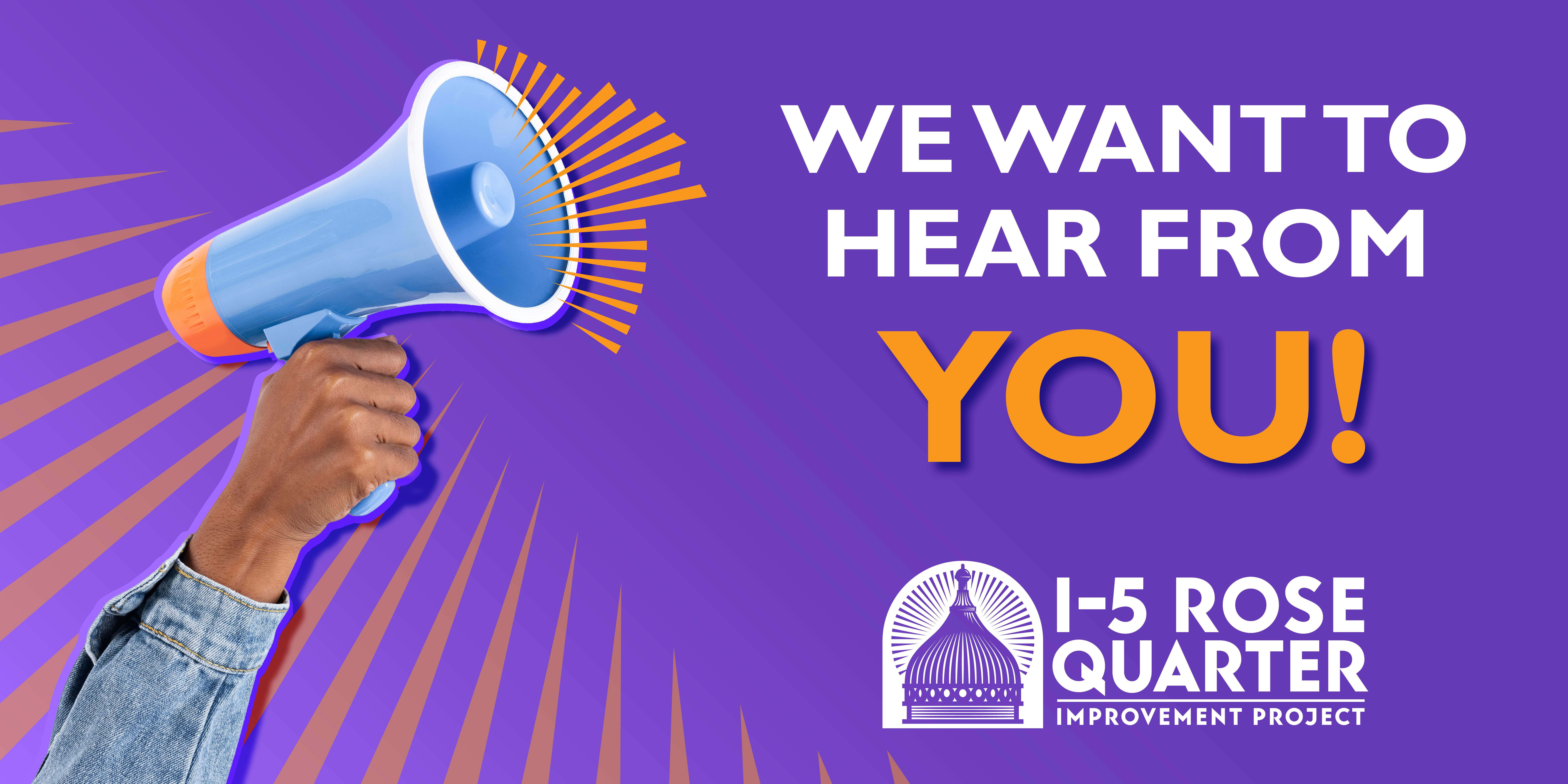 We want to hear from you survey graphic.